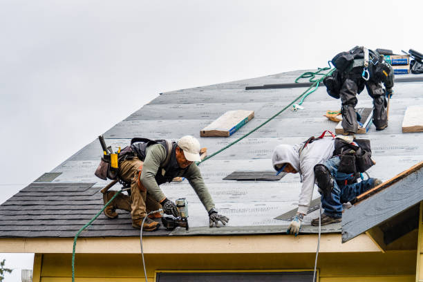 Professional Gutter Installation technician working in Retsof, NY